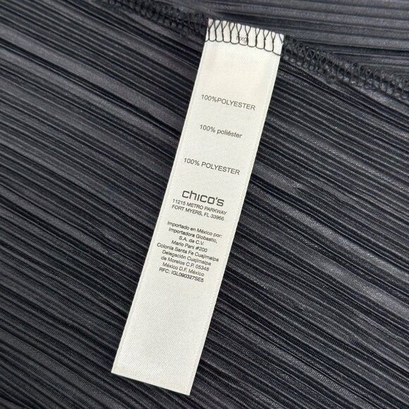 Chicos Easywear Women Silver Metallic Open-Front Cardigan Size 3 Stretch fabric - Picture 4 of 16